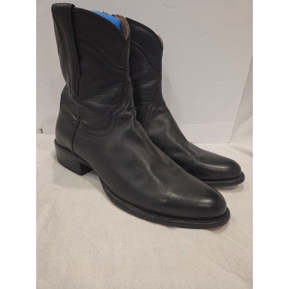 Tecovas The Dean Men's Size 10D Black Cowhide Zip Western Boots